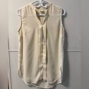 Japna Cream Sleeveless Blouse
